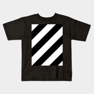 Black and White Stripes Kids T-Shirt